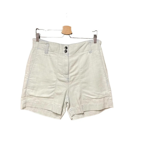 Proenza Schouler White Label High-Waisted Shorts in Bleach‎ Chambray Size 6 - Picture 2 of 11